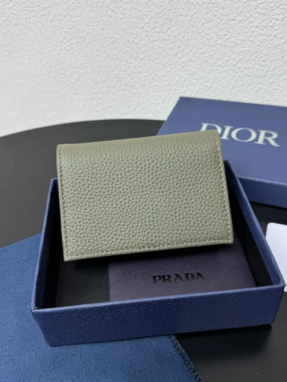 Dior. Saddle Logo Leather Card Holder